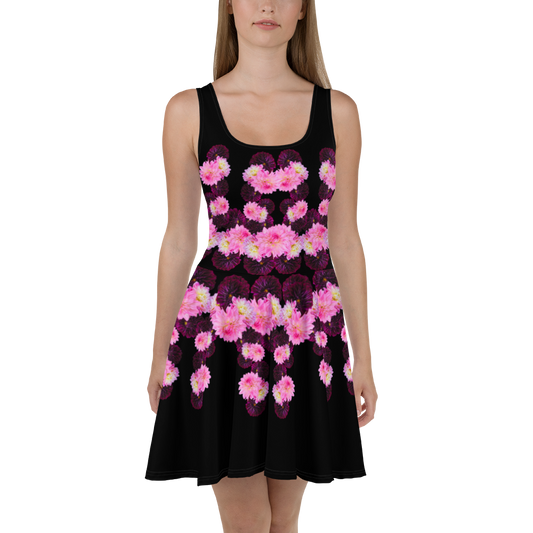 A-Line Black Dahlia Skater Dress