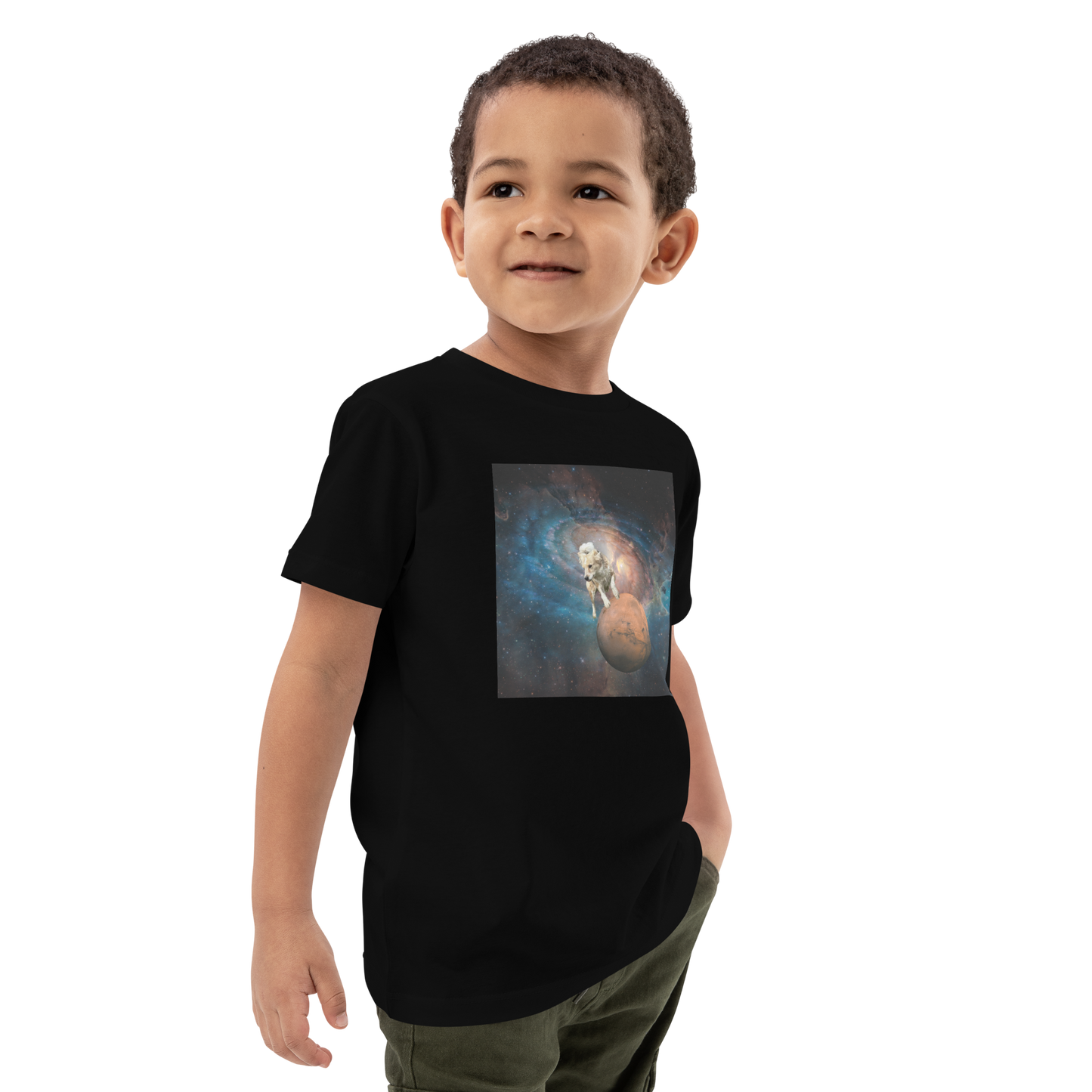 Kid's Organic Cotton "Galaxy Dog: Cosmic Fee" Graphic T-Shirt
