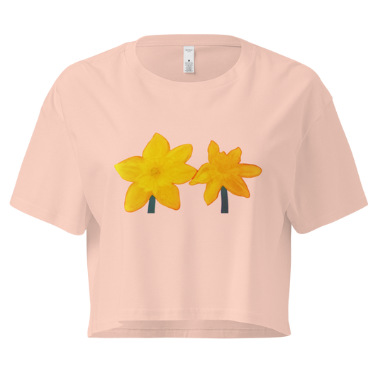 "Chalk Pastel Daffodil" Crop Top