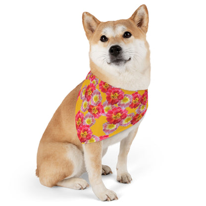 Vibrant “Sunshine Bloom” Pet Bandana Collar