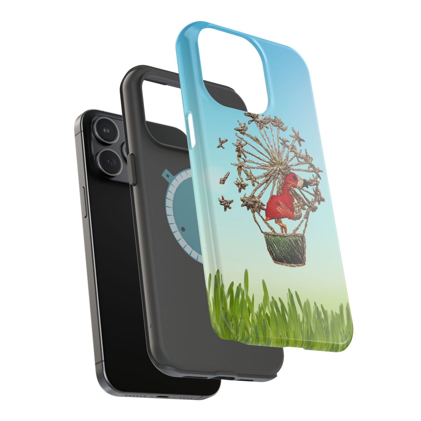 "Flamingo Hot Air Balloon" iPhone Case