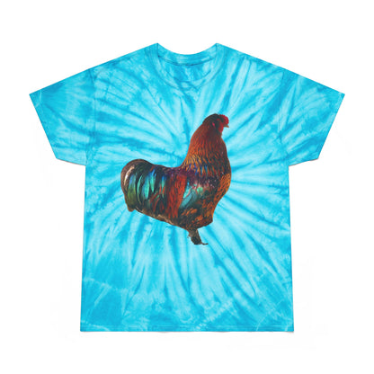 Tie-Dye “Vibrant Rooster” Graphic T-Shirt
