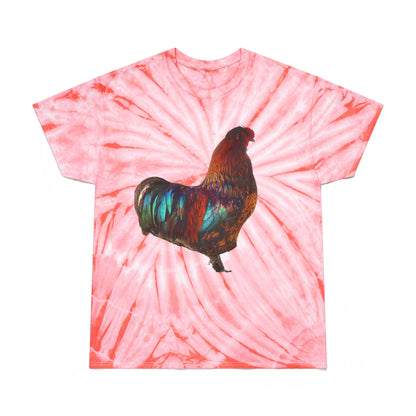 Tie-Dye “Vibrant Rooster” Graphic T-Shirt