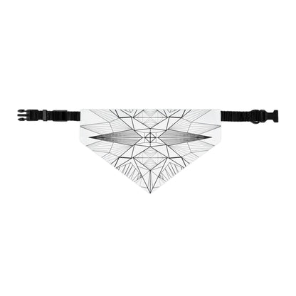 Stylish "Black & White Geometrics" Pet Bandana Collar