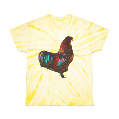 Tie-Dye “Vibrant Rooster” Graphic T-Shirt