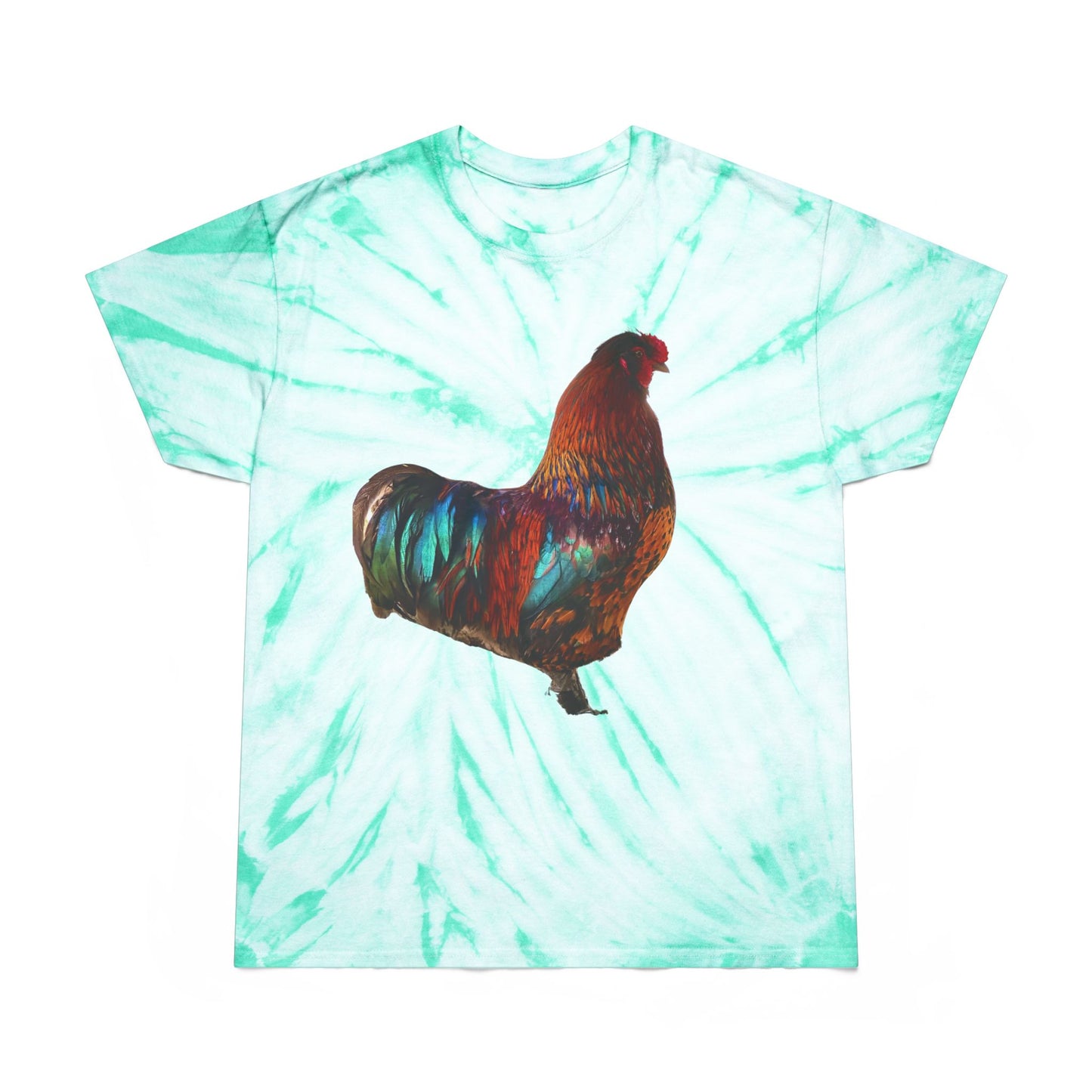 Tie-Dye “Vibrant Rooster” Graphic T-Shirt