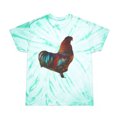 Tie-Dye “Vibrant Rooster” Graphic T-Shirt