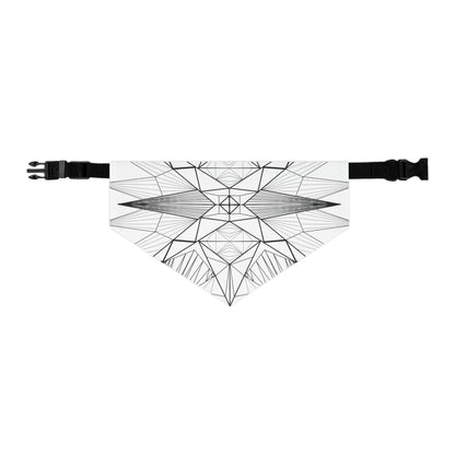 Stylish "Black & White Geometrics" Pet Bandana Collar