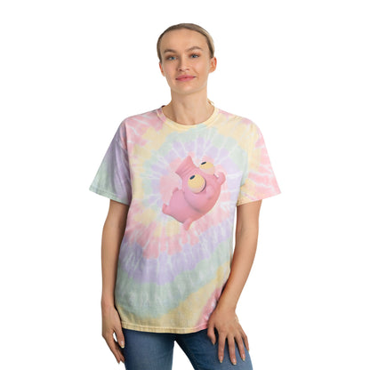 “Trippy Piggy” Spiral Tie-Dye Graphic T-Shirt