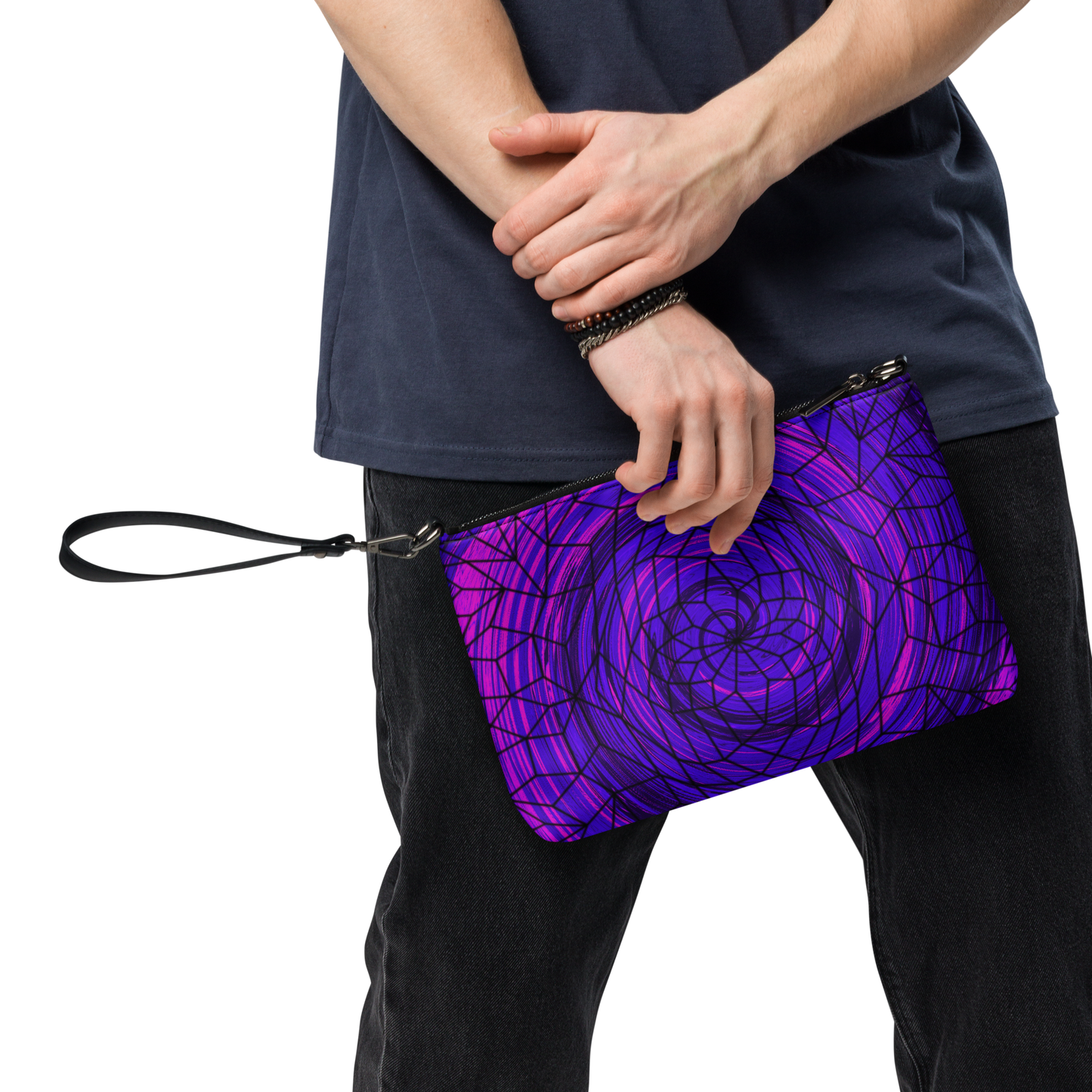 Psychedelic "Dreamcatcher Swirl Geometrics" Crossbody Handbag