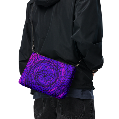 Psychedelic "Dreamcatcher Swirl Geometrics" Crossbody Handbag