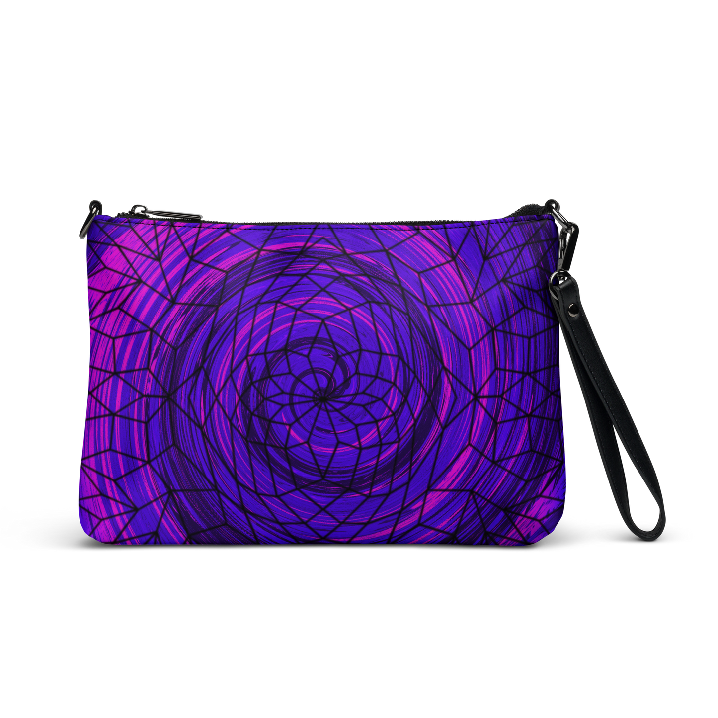 Psychedelic "Dreamcatcher Swirl Geometrics" Crossbody Handbag