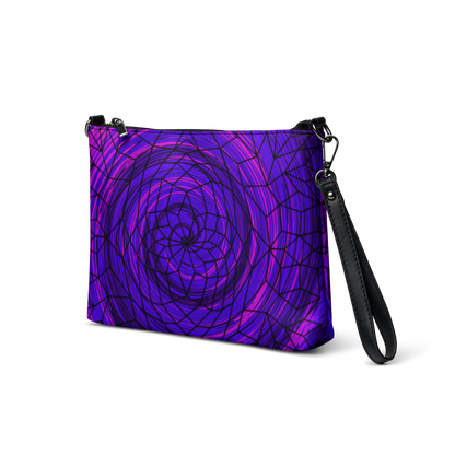 Psychedelic "Dreamcatcher Swirl Geometrics" Crossbody Handbag