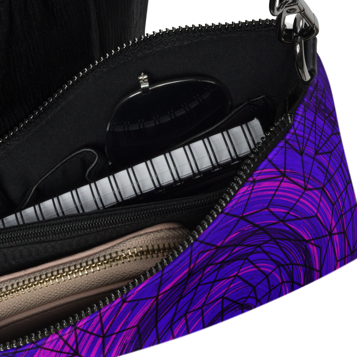 Psychedelic "Dreamcatcher Swirl Geometrics" Crossbody Handbag