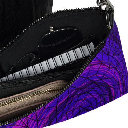 Psychedelic "Dreamcatcher Swirl Geometrics" Crossbody Handbag