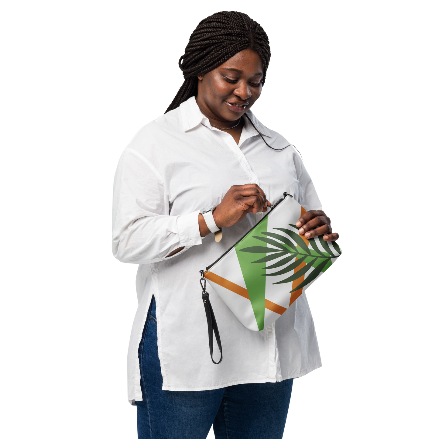 "Leaf Geometrics" Crossbody Handbag