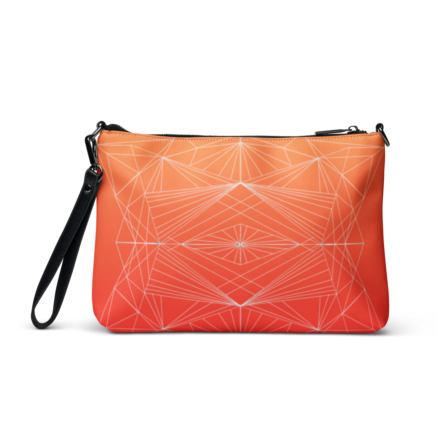 "Orange Geometrics" Crossbody Handbag