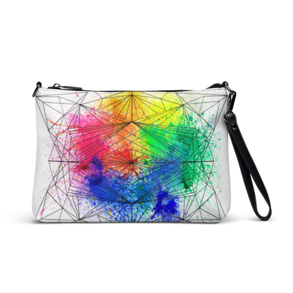 "Paint Splatter Geometrics" Crossbody Handbag