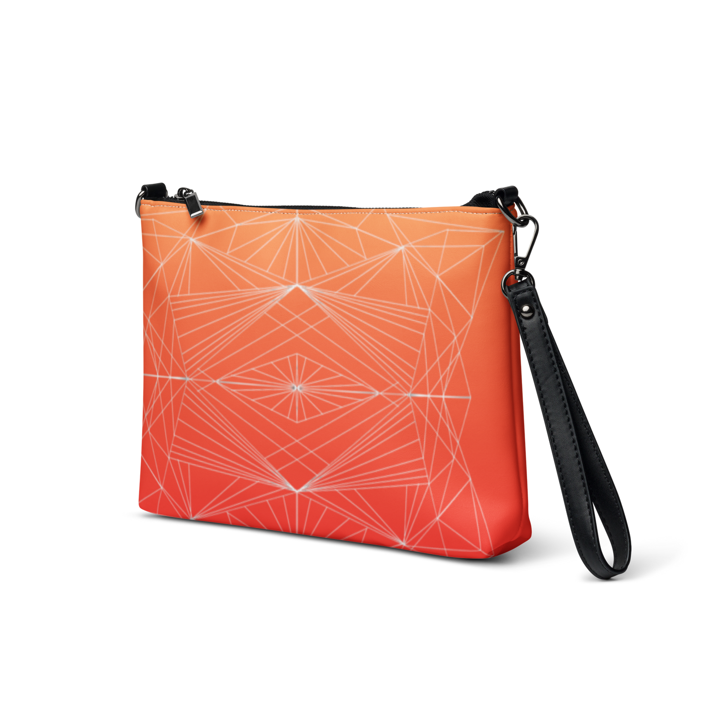 "Orange Geometrics" Crossbody Handbag