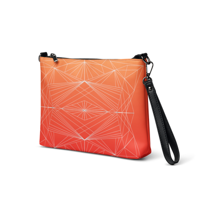 "Orange Geometrics" Crossbody Handbag
