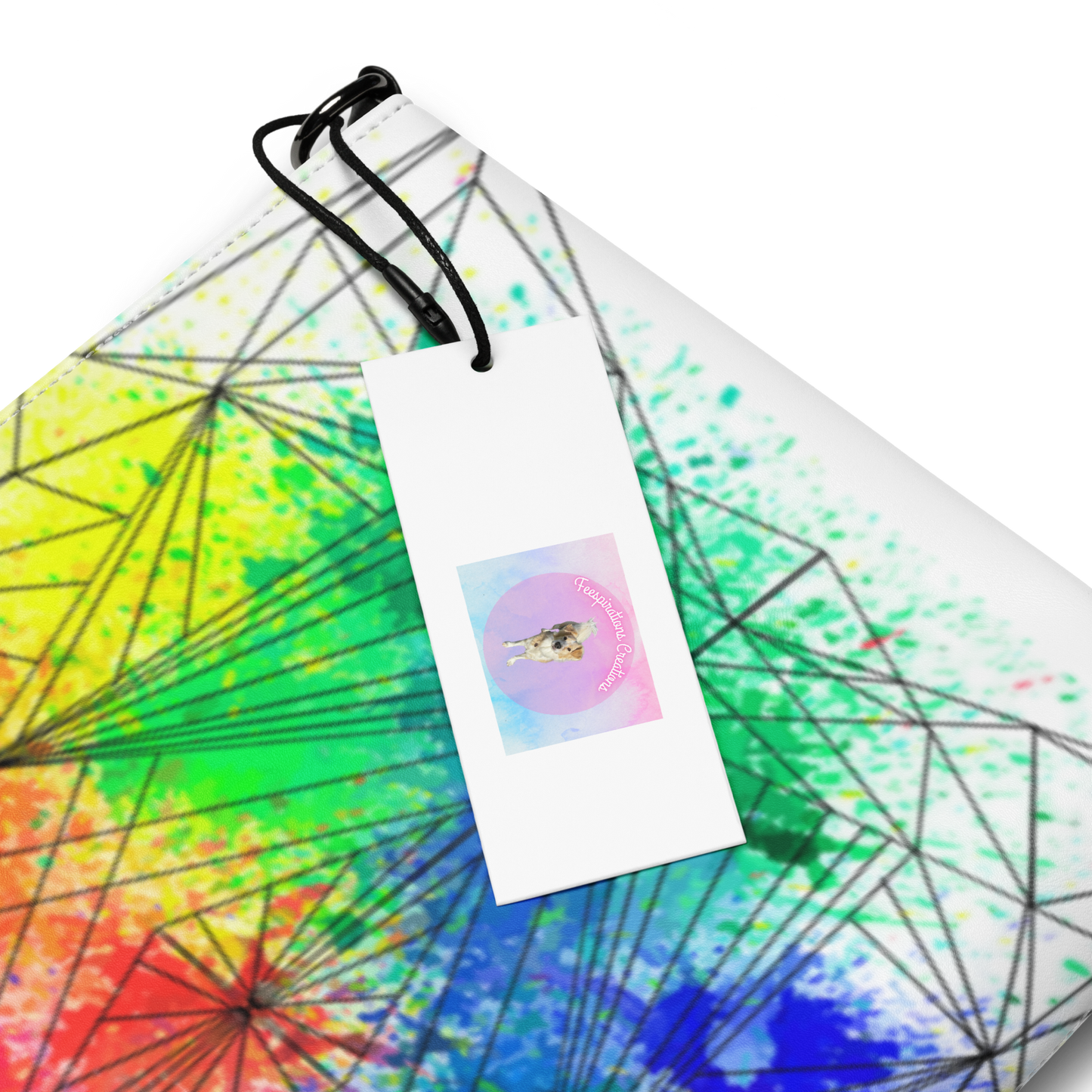"Paint Splatter Geometrics" Crossbody Handbag