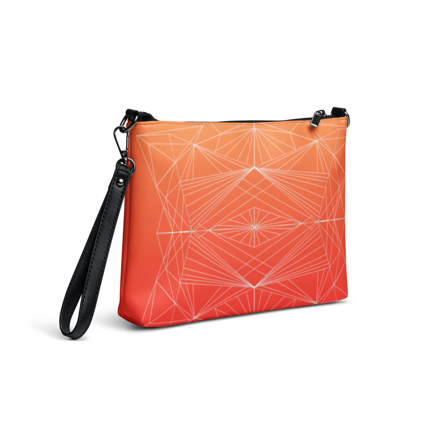 "Orange Geometrics" Crossbody Handbag