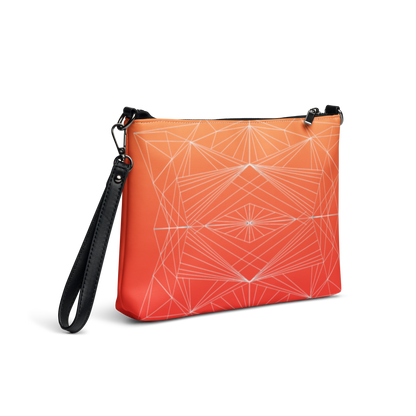 "Orange Geometrics" Crossbody Handbag