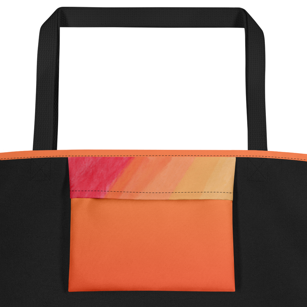 Stylish "Orange Geometrics" Reusable Tote Bag - One Size