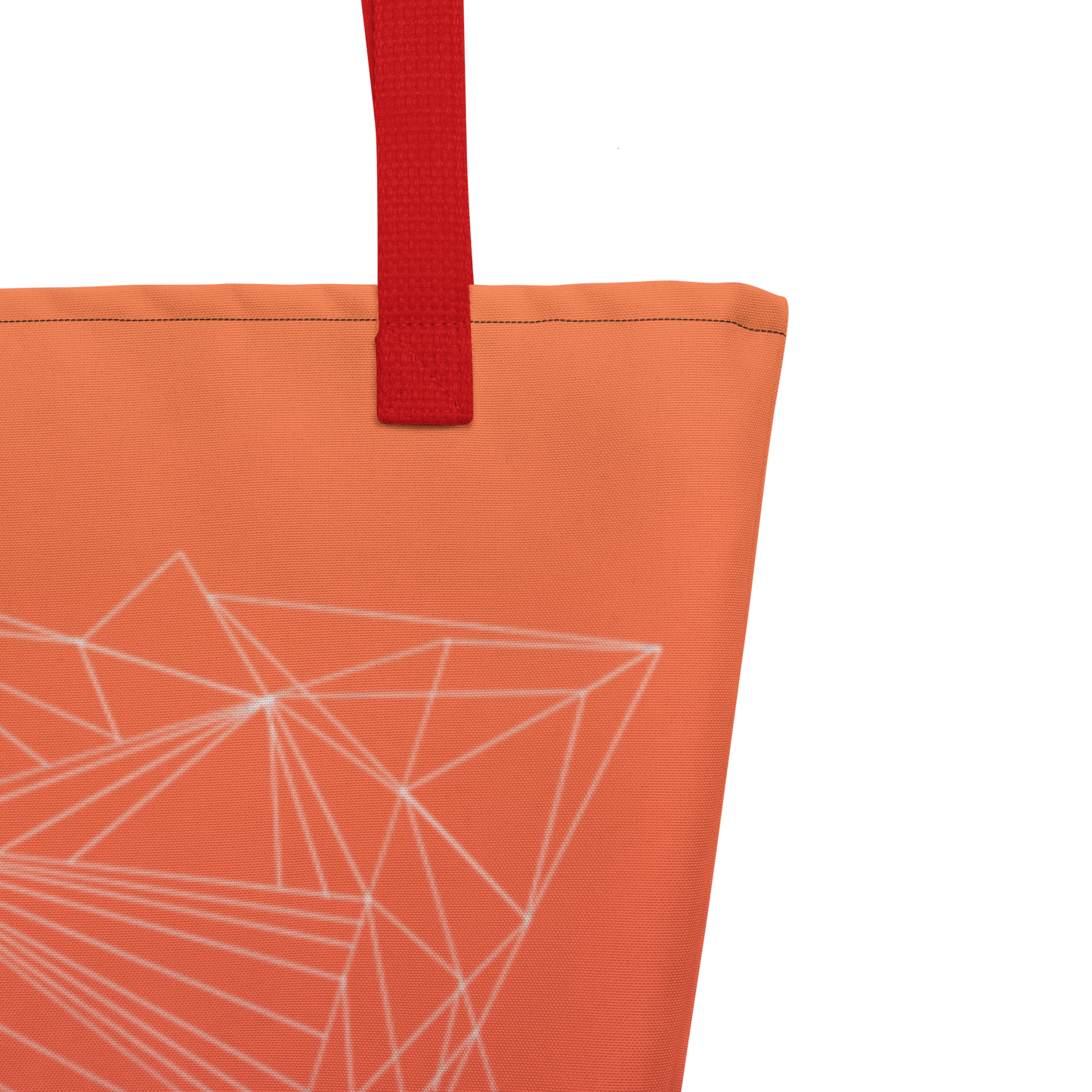 Stylish "Orange Geometrics" Reusable Tote Bag - One Size