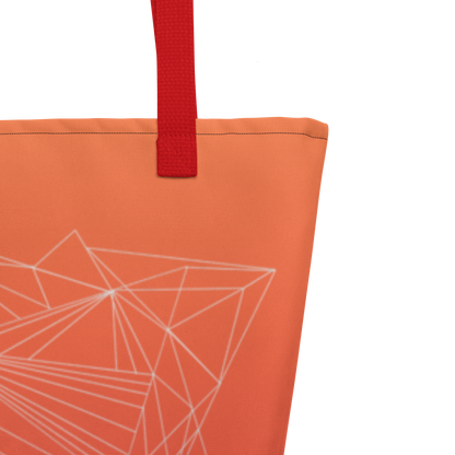 Stylish "Orange Geometrics" Reusable Tote Bag - One Size