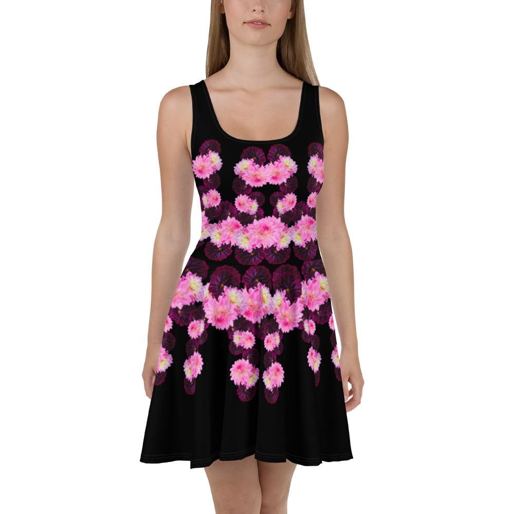A-Line Black Dahlia Skater Dress