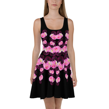 A-Line Black Dahlia Skater Dress