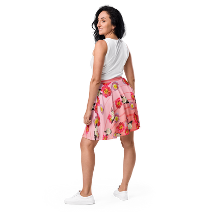 A-Line "Blushing Bloom" Skater Skirt