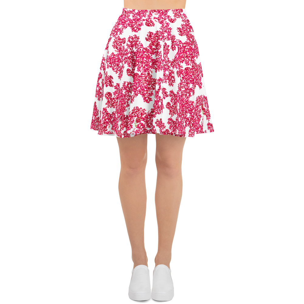 A-Line "Tiny Pink Blooms" Skater Skirt