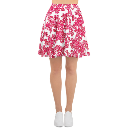 A-Line "Tiny Pink Blooms" Skater Skirt