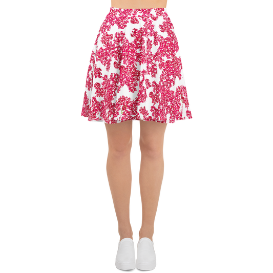 A-Line "Tiny Pink Blooms" Skater Skirt