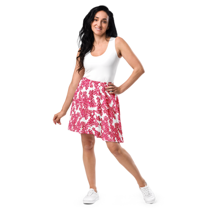 A-Line "Tiny Pink Blooms" Skater Skirt