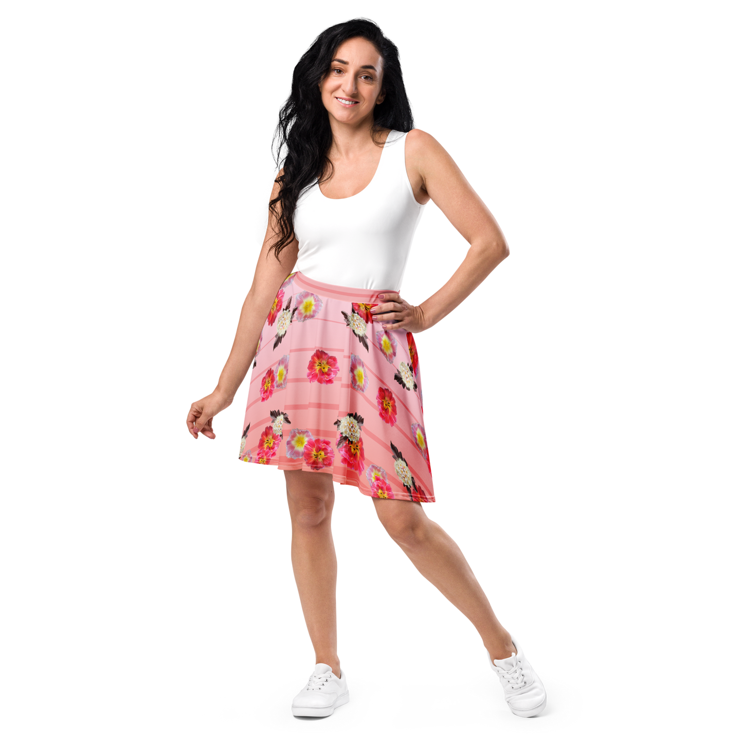 A-Line "Blushing Bloom" Skater Skirt