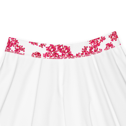 A-Line "Tiny Pink Blooms" Skater Skirt