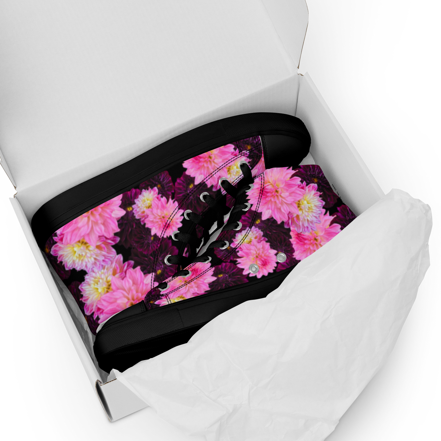 Men’s "Black Dahlia" High Top Canvas Sneakers