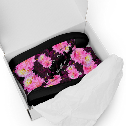 Men’s "Black Dahlia" High Top Canvas Sneakers