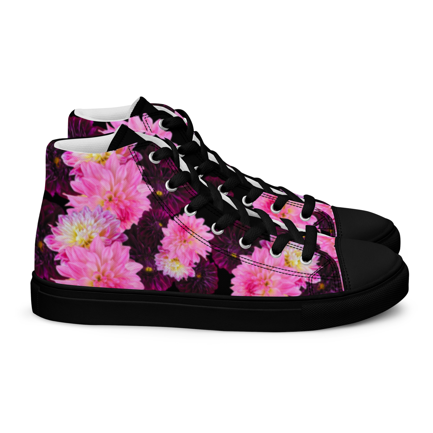 Men’s "Black Dahlia" High Top Canvas Sneakers