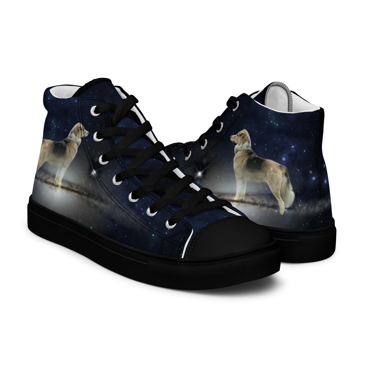 Men's "Fee Galaxy-Giant" High Top Canvas Sneakers