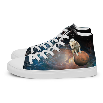 Men's "Galaxy Dog: Cosmic Fee" High Top Canvas Sneakers