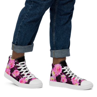 Men’s "Black Dahlia" High Top Canvas Sneakers