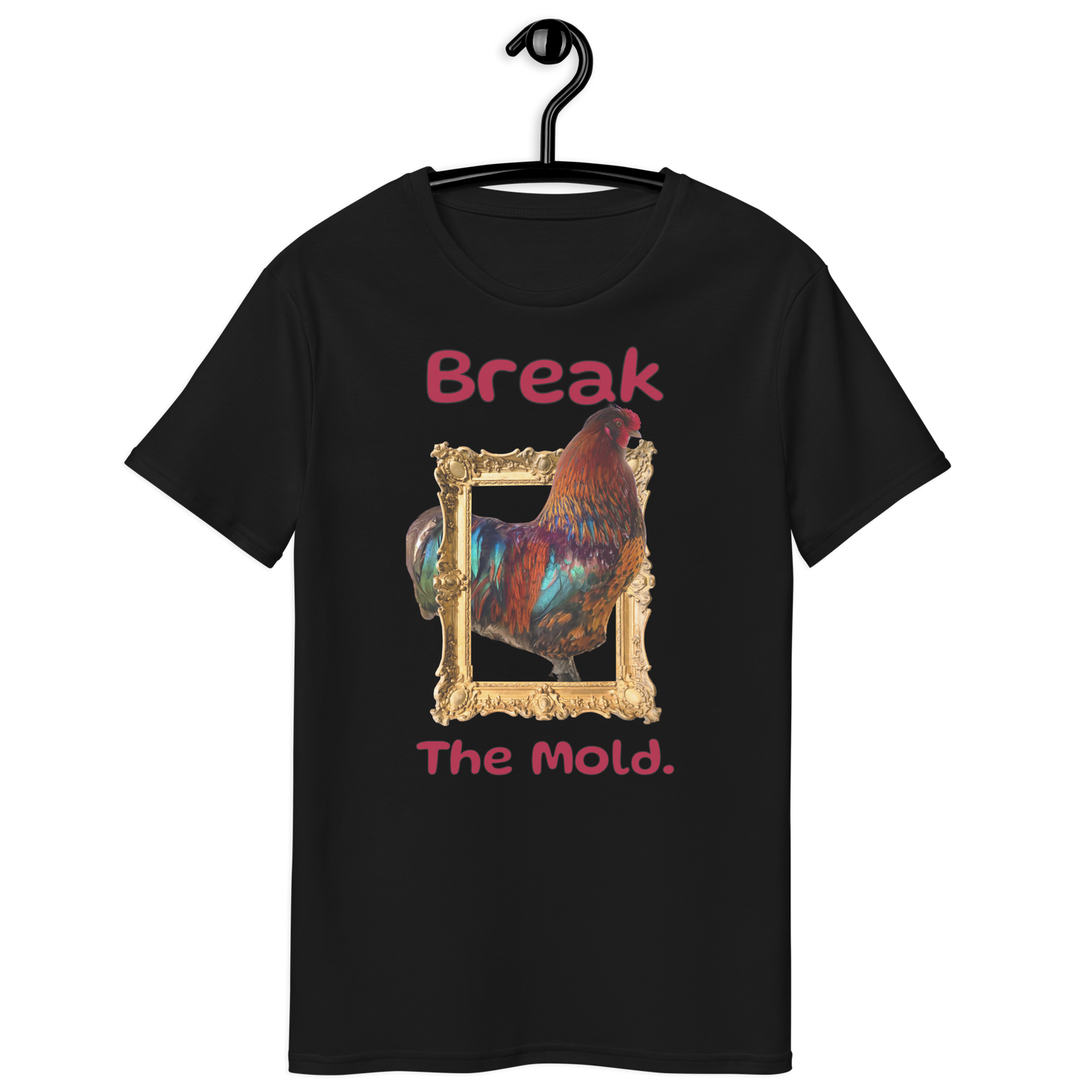 Premium Cotton "Break the Mold” Rooster Graphic Men’s T-Shirt