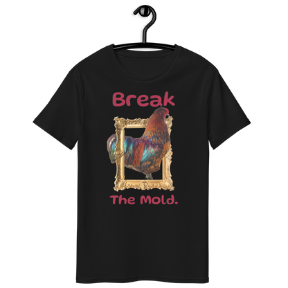 Premium Cotton "Break the Mold” Rooster Graphic Men’s T-Shirt