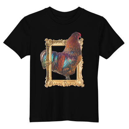 Kid's Organic Cotton "Vibrant Rooster Portrait" Graphic T-Shirt