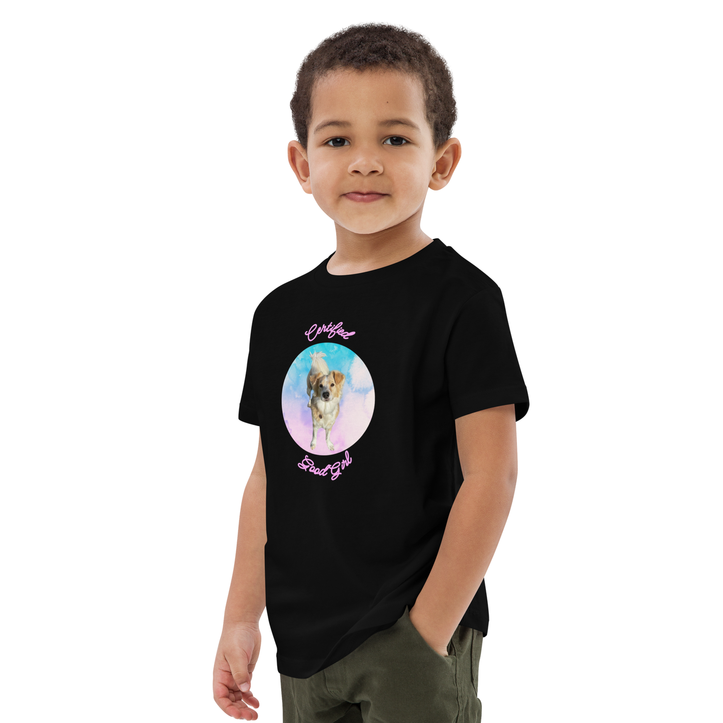 Kid's “Goodest Girl Fee: Good Dog Inspector” Graphic T-Shirt