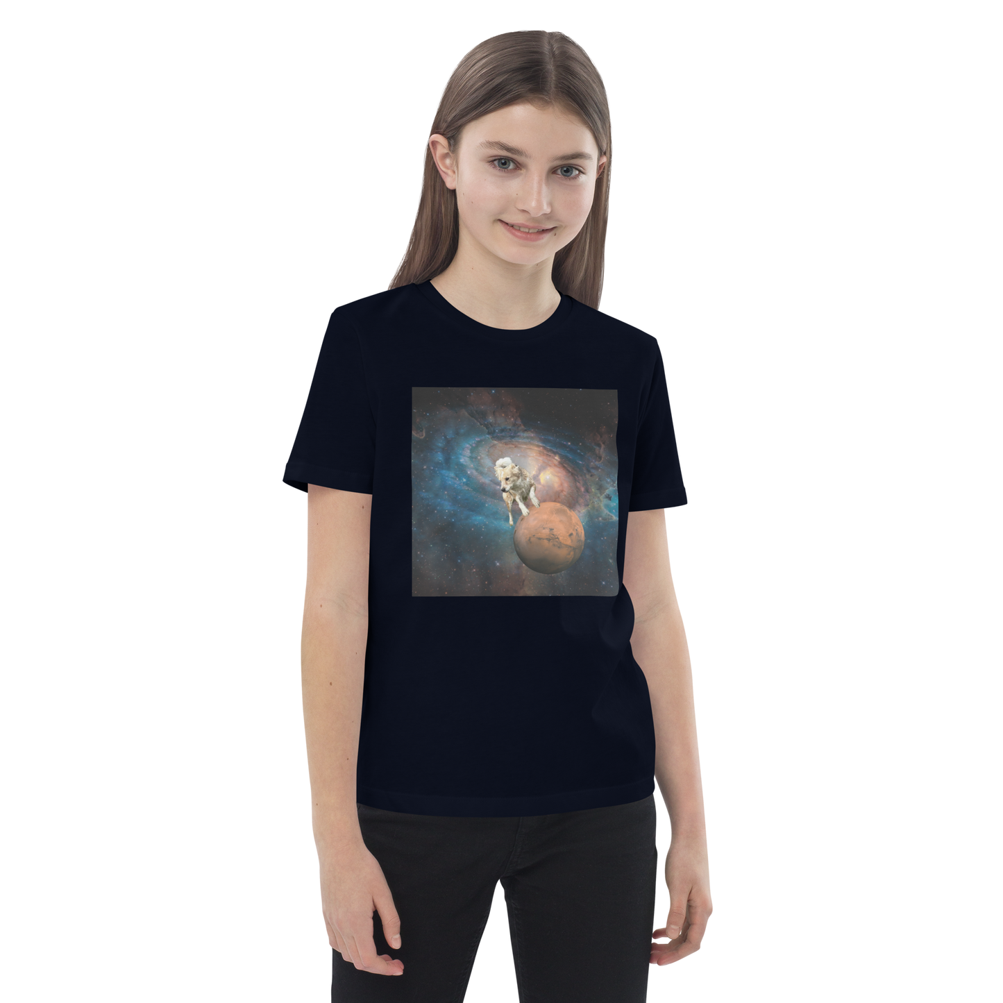 Kid's Organic Cotton "Galaxy Dog: Cosmic Fee" Graphic T-Shirt